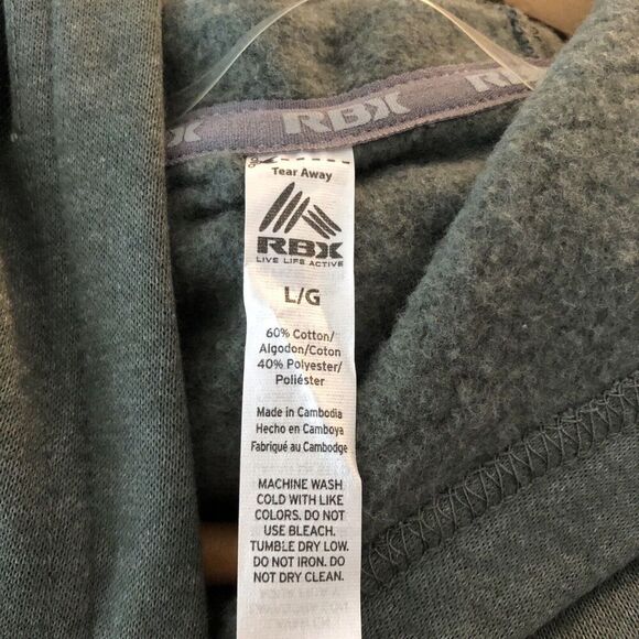 RBX Active Women Hoodie Jacket Green Thumb Holes Fleece Large - Picture 6 of 6